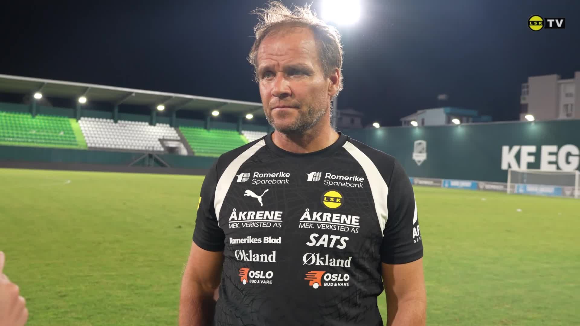 Hans Erik etter kampen mot KF Egnatia