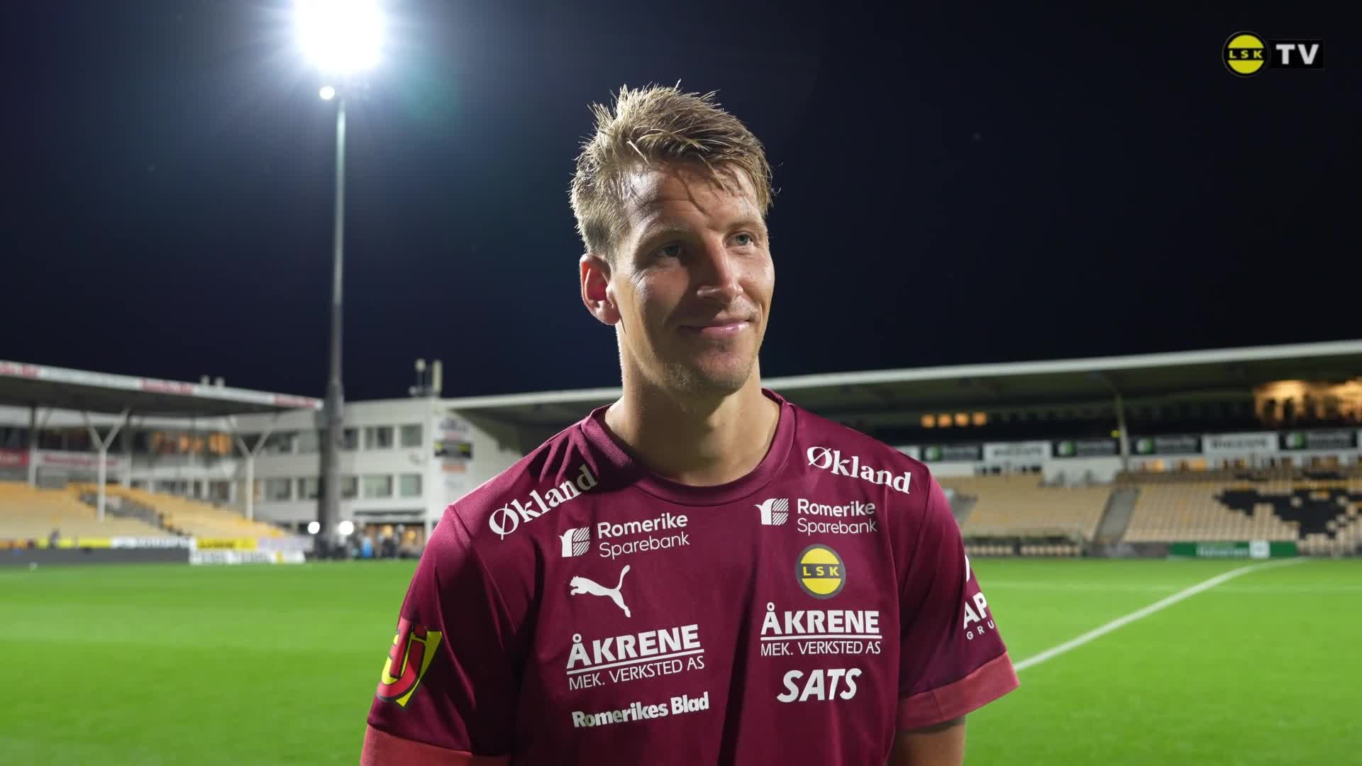 Thomas etter at Europa League ble sikret på Åråsen